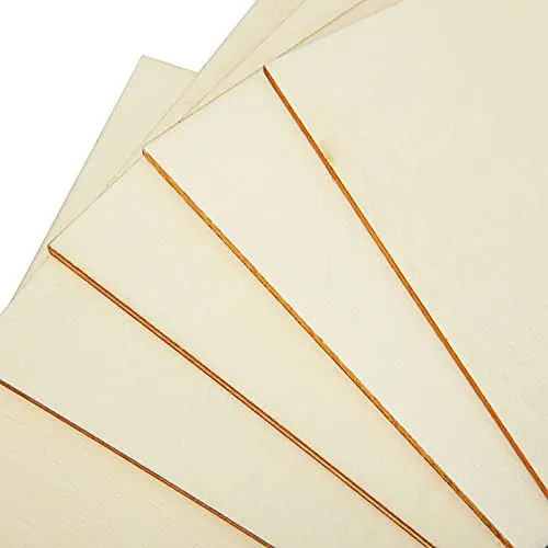 100 Pieces 4x4 Inch Wood Squares Unfinished Basswood Plywood Wooden Sheets 1/8 inch Thick Blank Wood Squares for Crafts Painting Scrabble Tiles Mini