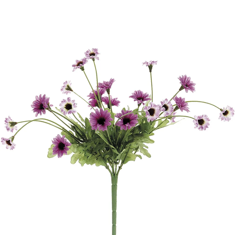 10.5" Silk Daisy Flower Bush -2 Tone Purple (pack of 24)