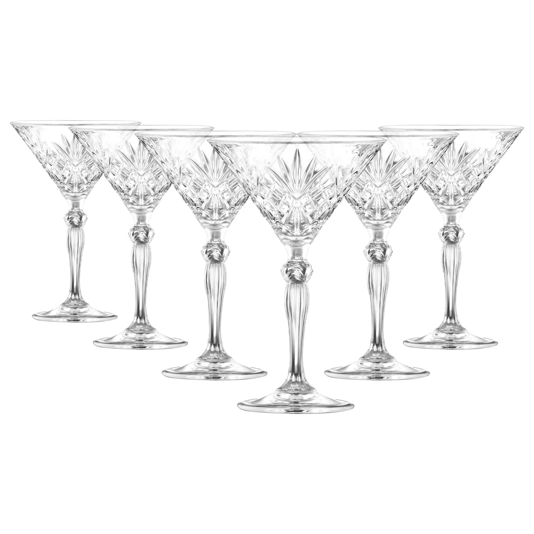 210ml Melodia Martini Glasses - Pack of 6 - By RCR Crystal