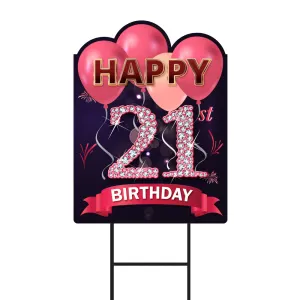 21st Birthday Yard Sign