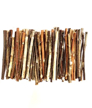 300g Ecovenik Wood Sticks for Crafts - 6 Inch - Birch Wood Craft Sticks - Natural Twigs Sticks for Crafting, DIY School Projects, Card Making, Embellishments & Photo Props