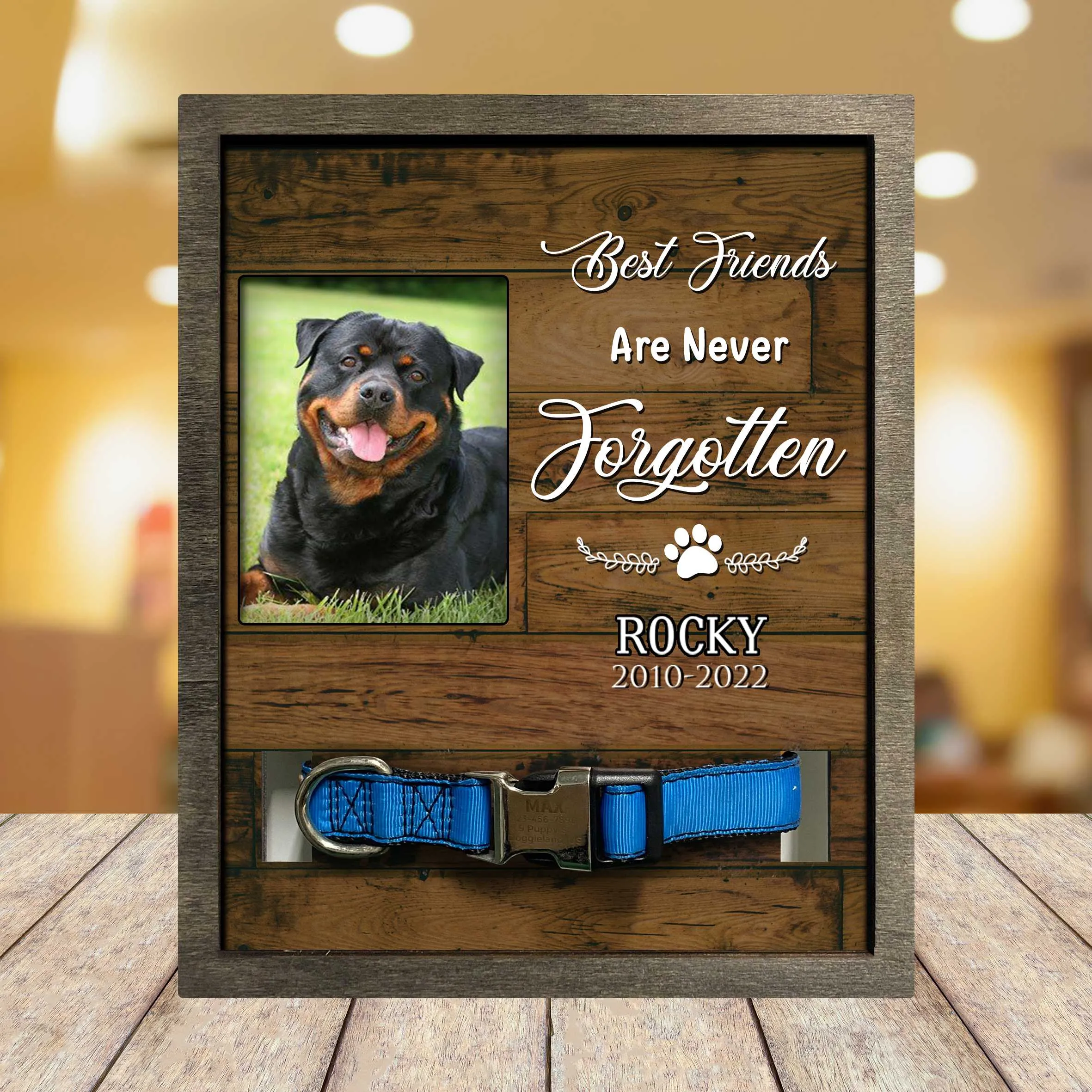 A Beautiful Remembrance Gift For A Grieving Pet Owner, Includes Pawprints Left By You Picture Frame