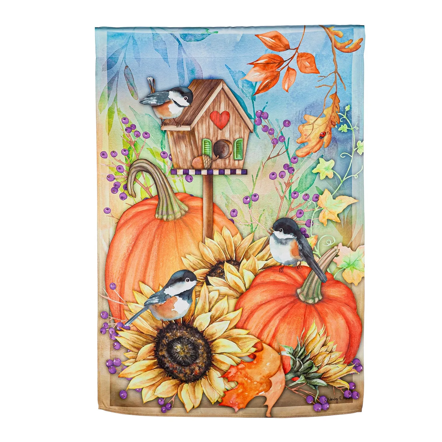 Autumn Greetings Double Sided House Flag