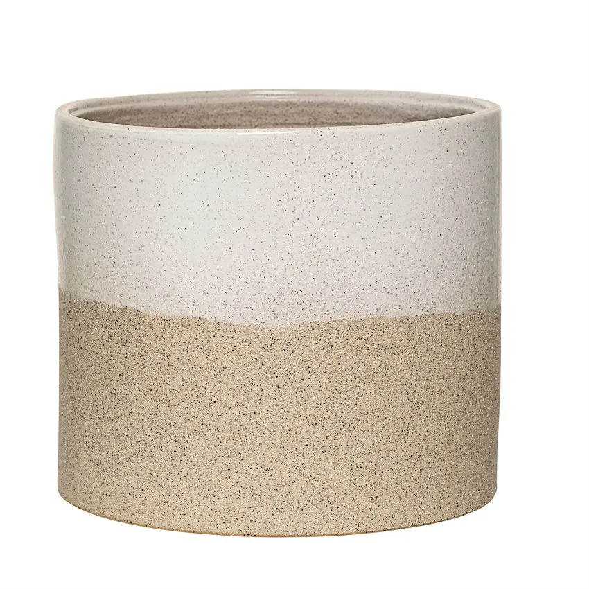 Barbara Stoneware Two Tone Textured Planter