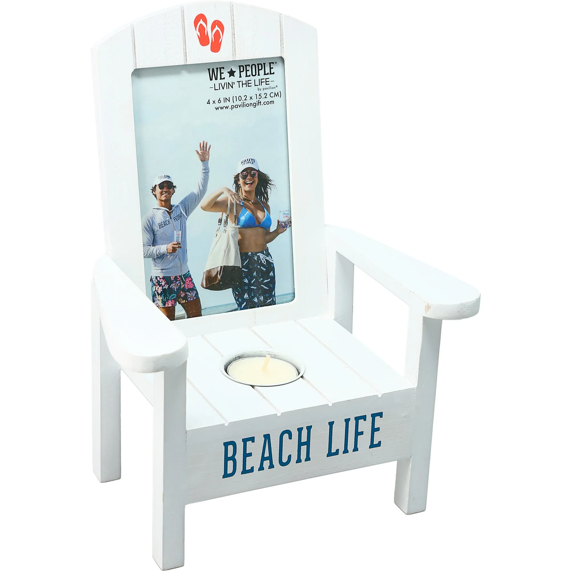 Beach Life Tealight Photo Frame (Holds 4" x 6" Photo)