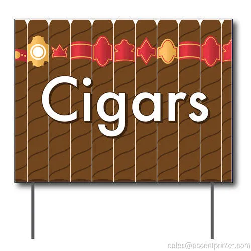 Cigars Curbside Sign, 24"w x 18"h, Full Color Double Sided