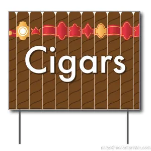 Cigars Curbside Sign, 24"w x 18"h, Full Color Double Sided