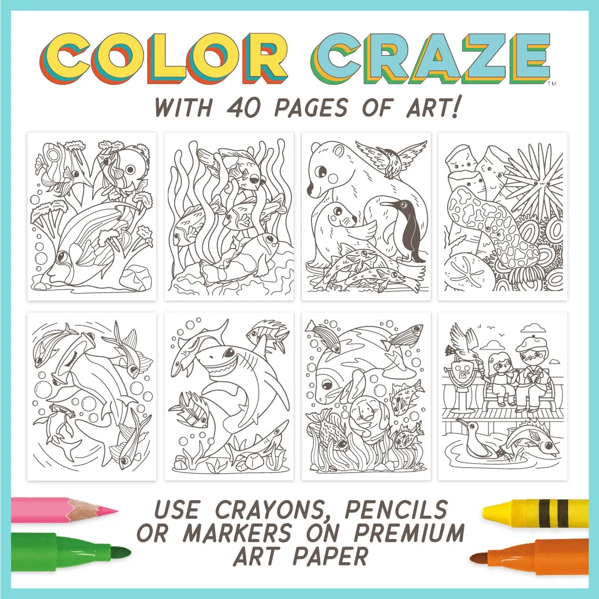 Color Craze Coloring Book - Ocean Pals