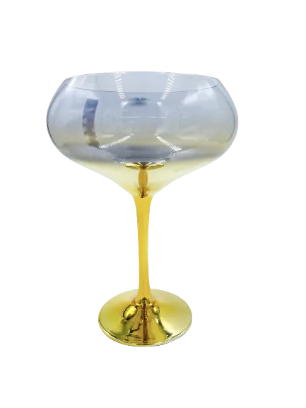 Colorful Gilded Coupe Glassware