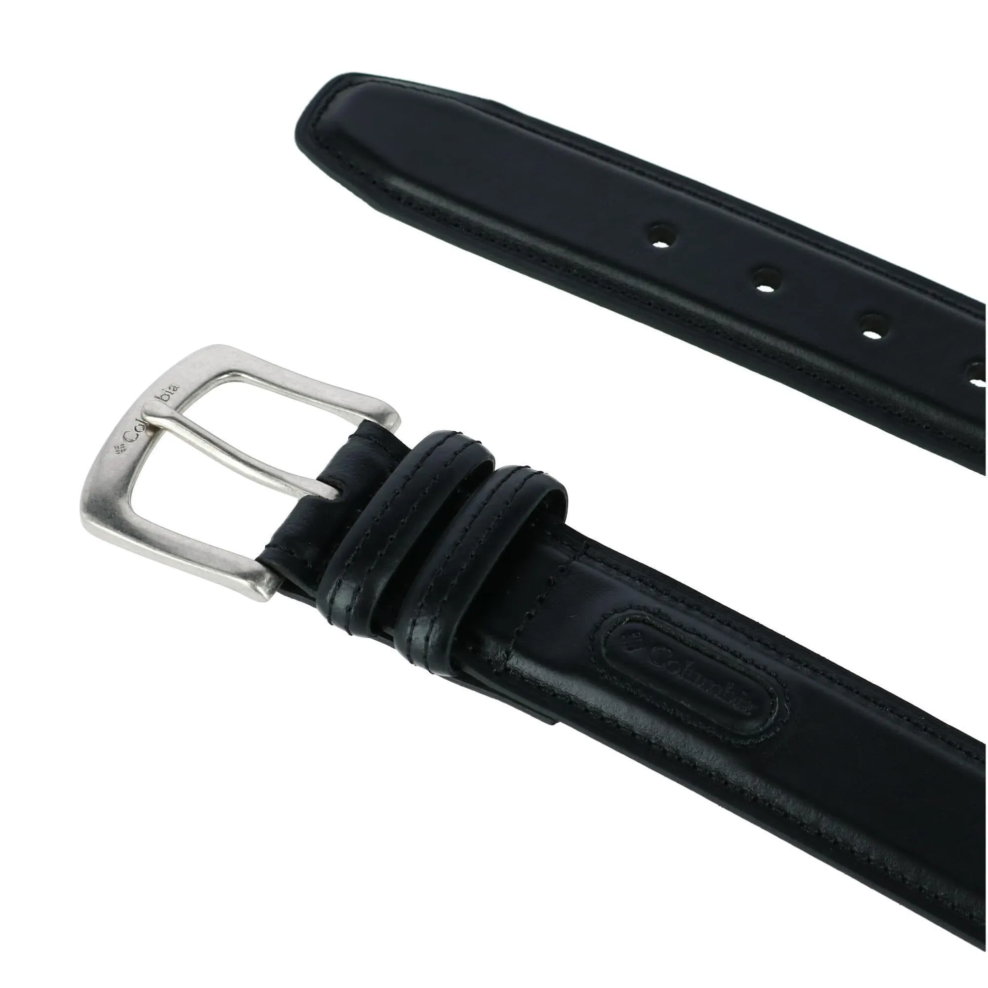 Columbia Men's Leather Double Loop Padded Belt