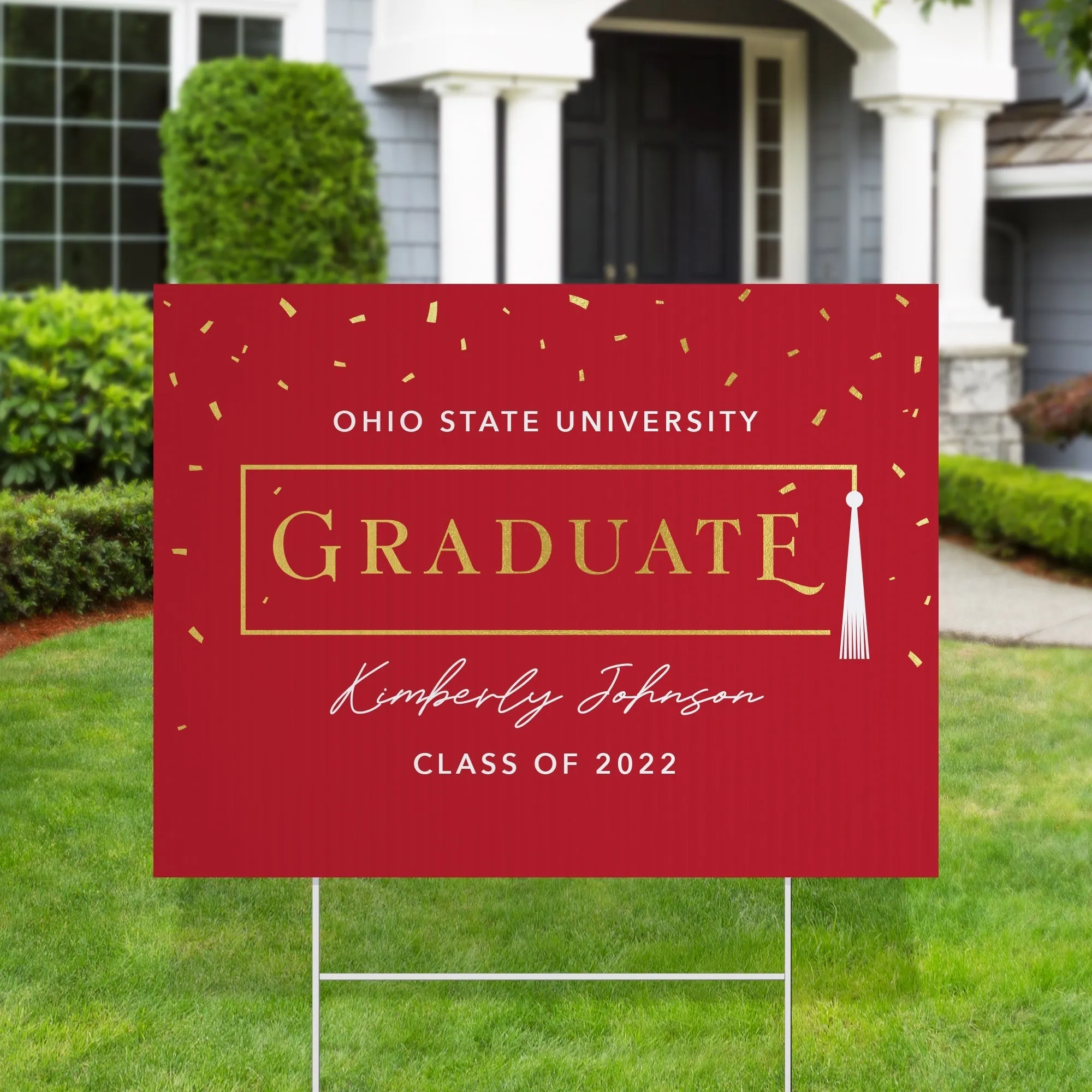 Confetti Graduate Yard Sign