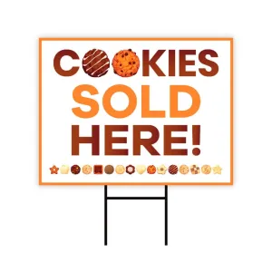 Cookies Sold Here Yard Sign