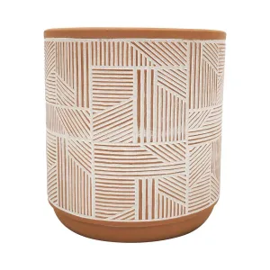 Corby Line Planter - Terracotta (16cm)