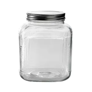 Cracker Jar w/ Brushed Metal Cover 1 Gal