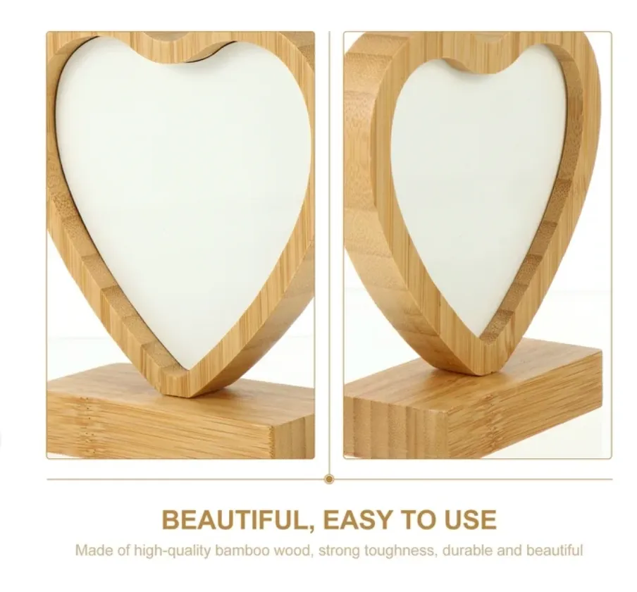 Custom Heart Shaped Picture Frame With Magnetic Stand