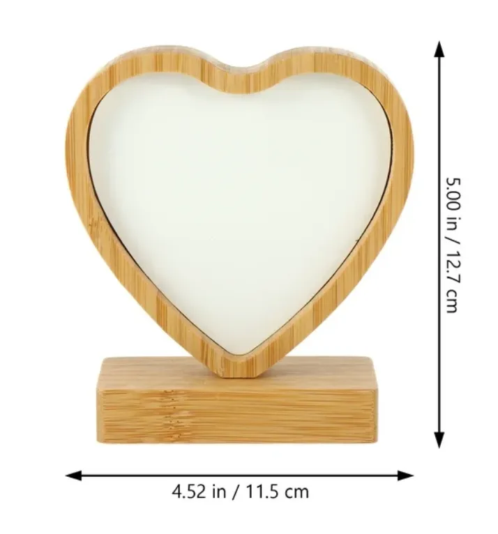 Custom Heart Shaped Picture Frame With Magnetic Stand