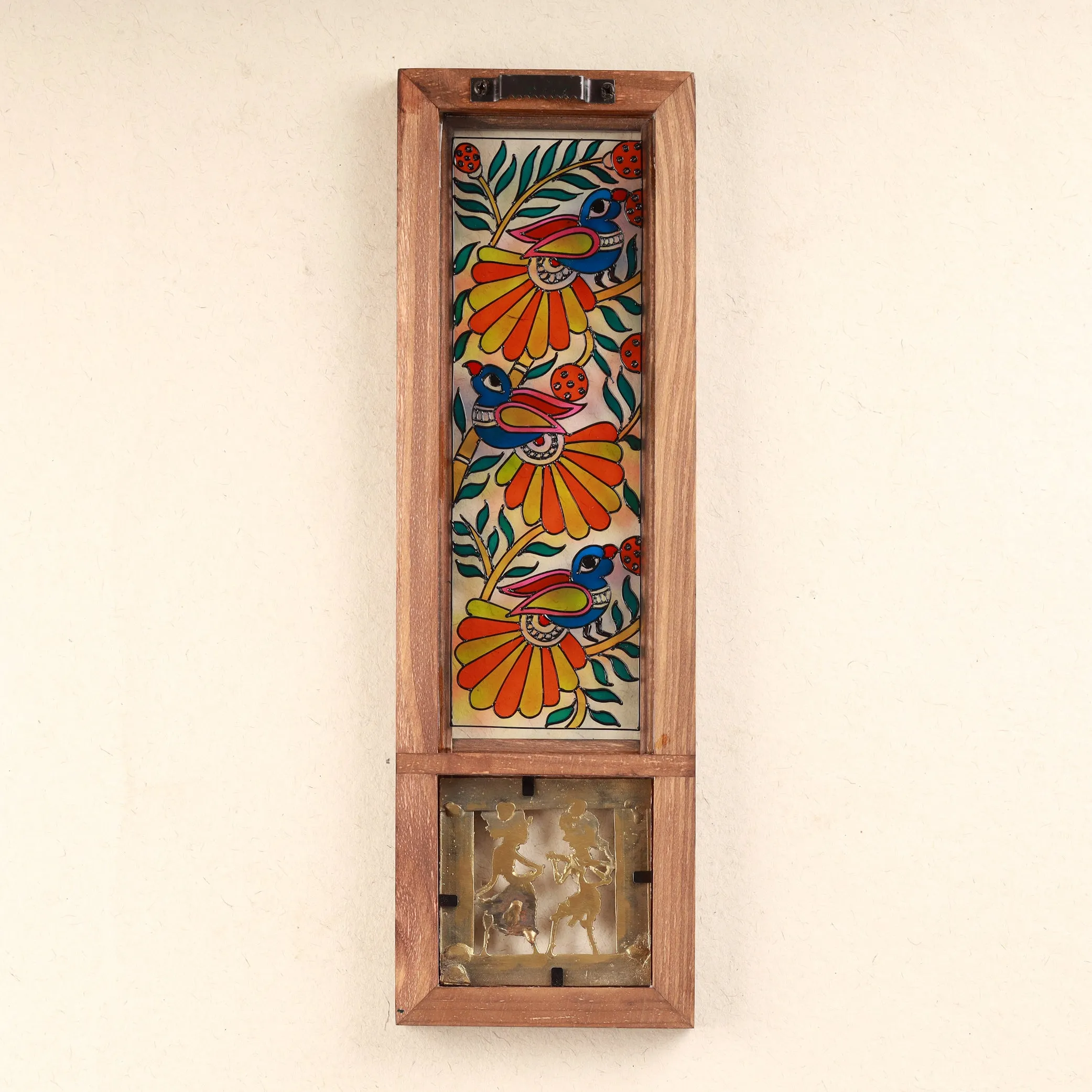 Darvanda -The Madhubani Peacock Wall Art Frame