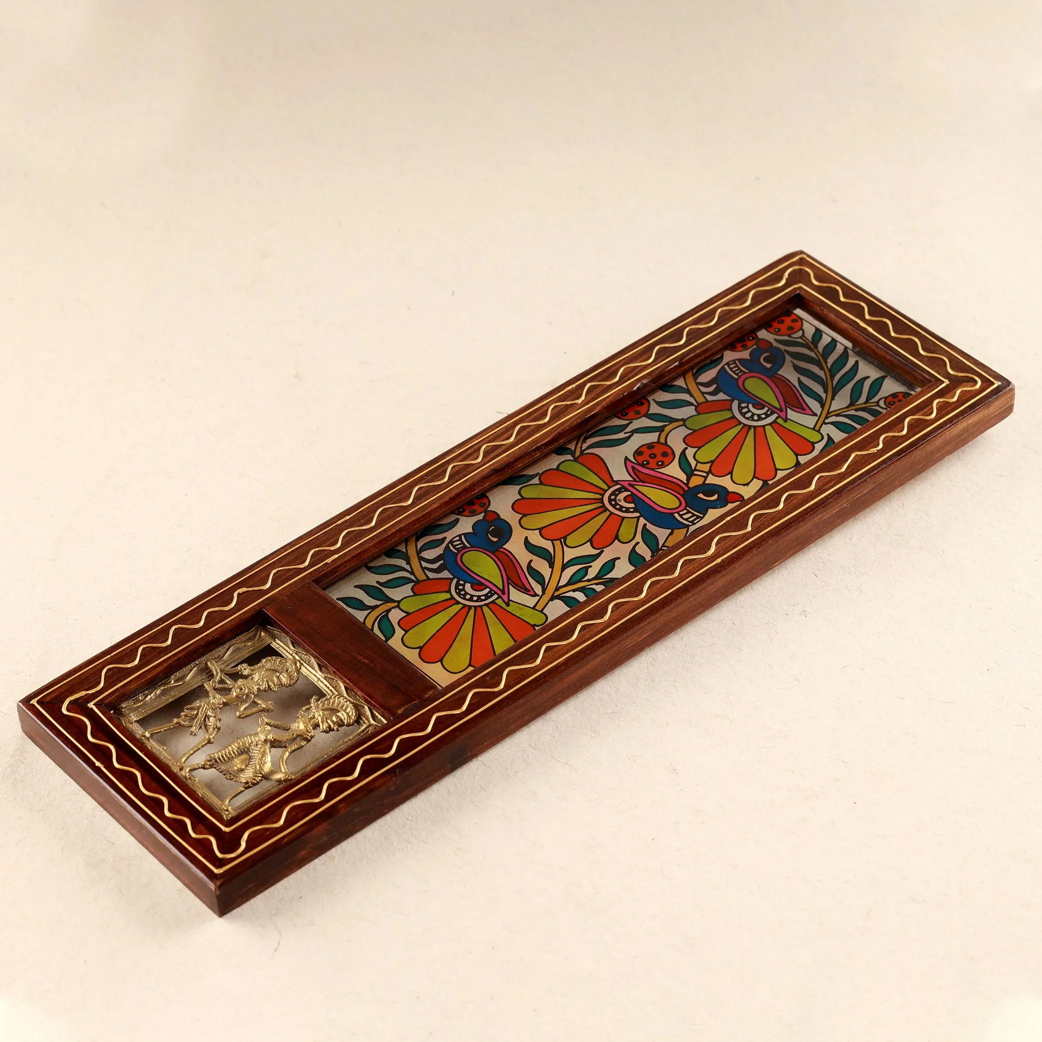 Darvanda -The Madhubani Peacock Wall Art Frame