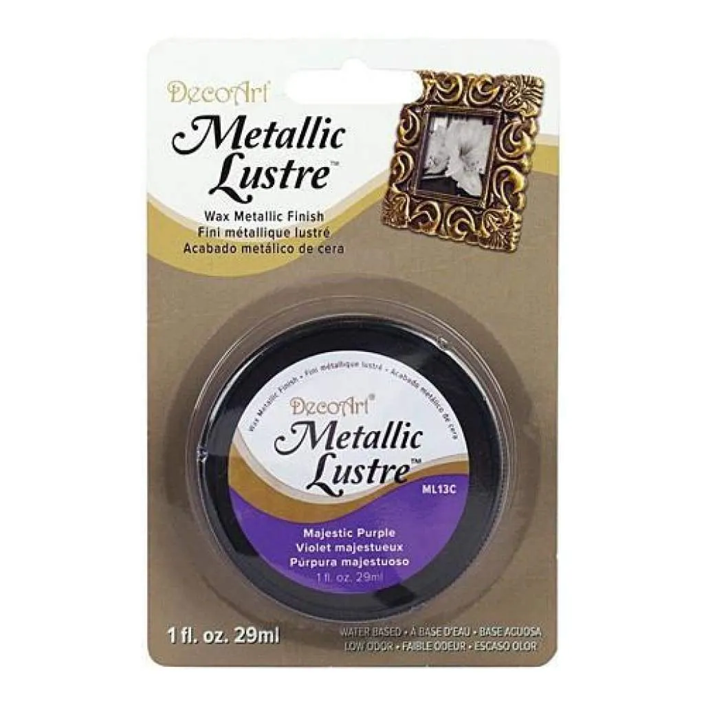 Deco Art - Metallic Lustre Wax Finish 1Oz - Majestic Purple*