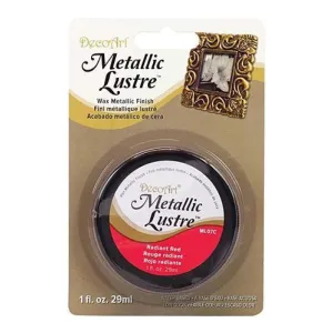 Deco Art - Metallic Lustre Wax Finish 1Oz - Radiant Red*