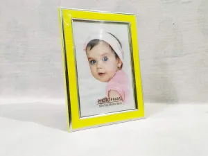 DEEP CREATION BY Perfect Homes colorfull plastic Photo Frame Wall Table Photo Frame with Stand (yellow, 1Photos)