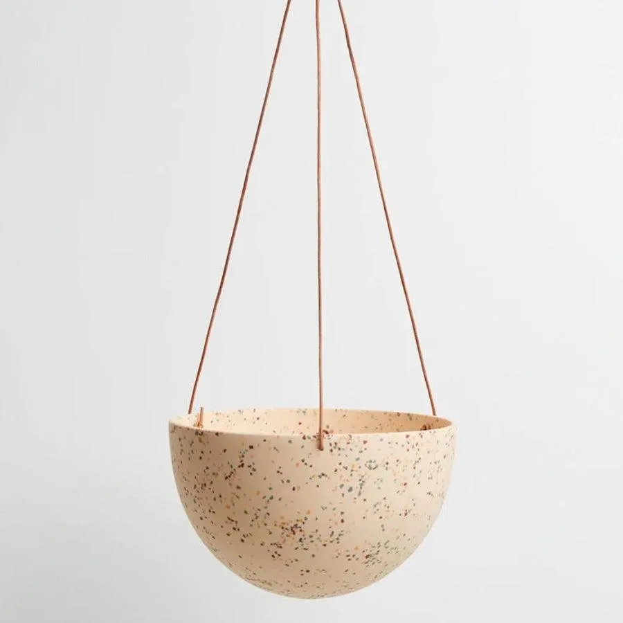 Dome Hanging Planter - Terrazzo Salt