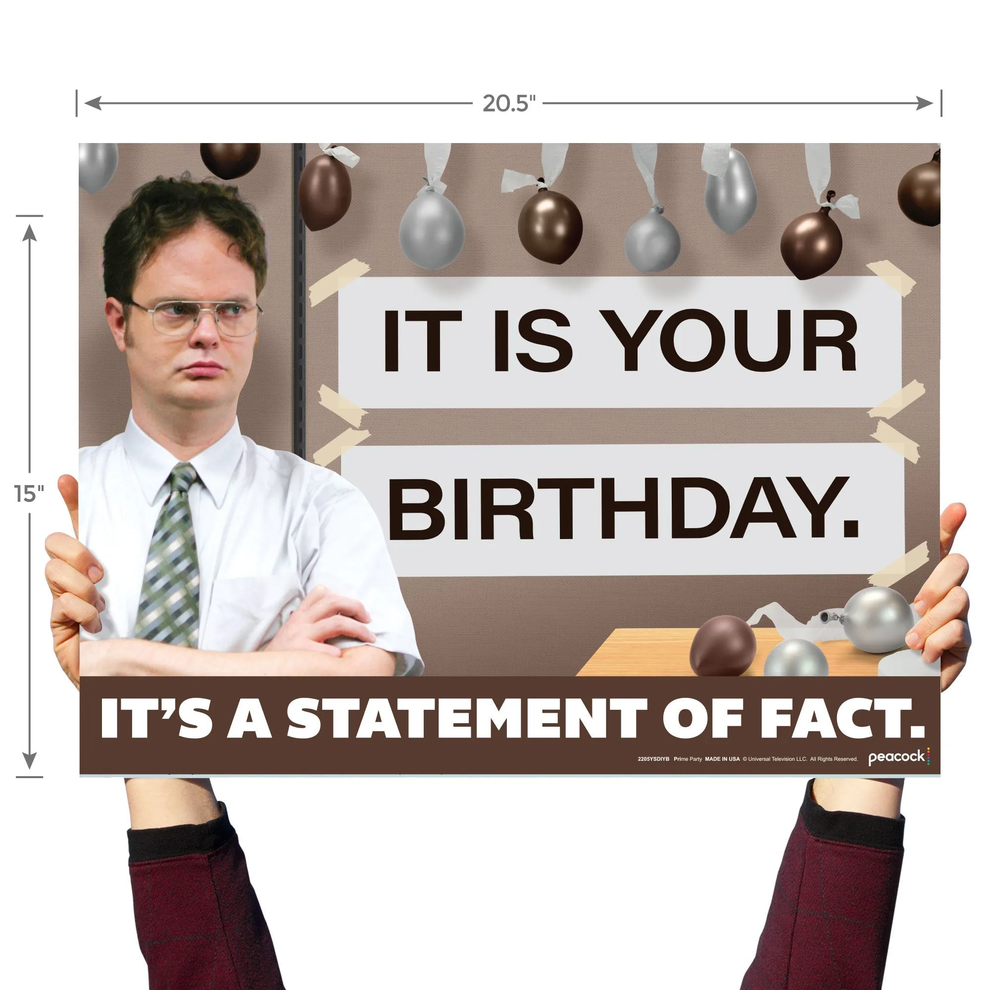 Dwight Schrute It is Your Birthday Yard Sign, The Office