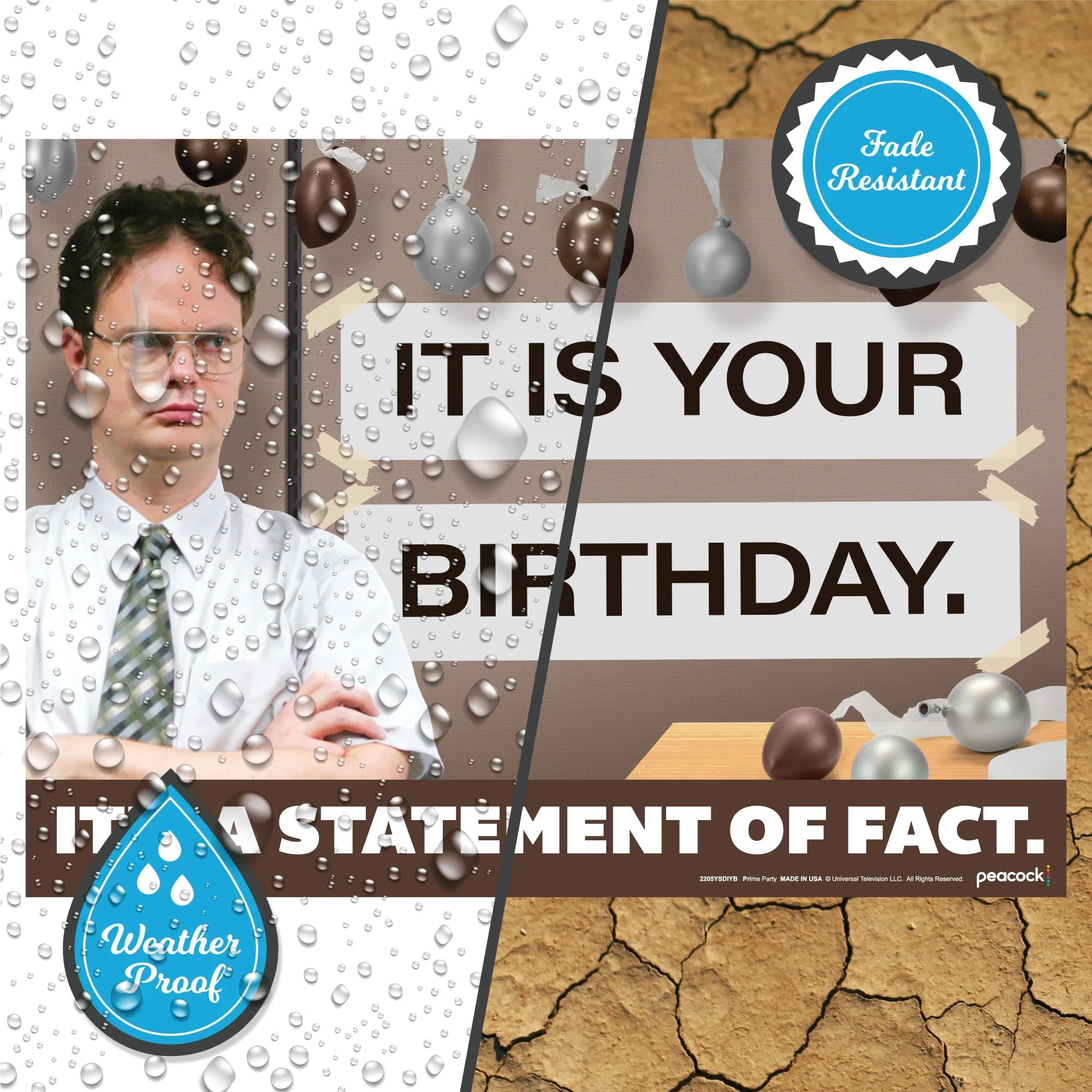 Dwight Schrute It is Your Birthday Yard Sign, The Office