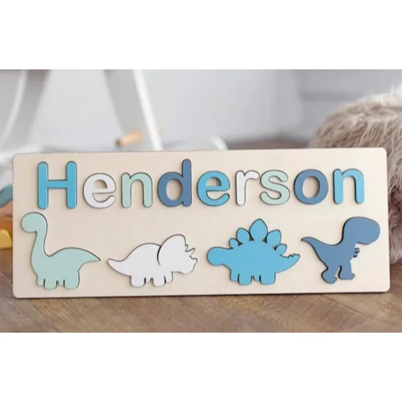 Educational Personalized Name Wooden Puzzle Toy For Kids Birthday Gifts