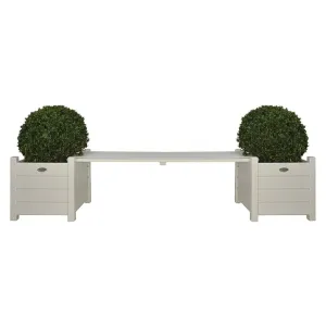 Esschert Design Planters with Bridge Bench White CF33W