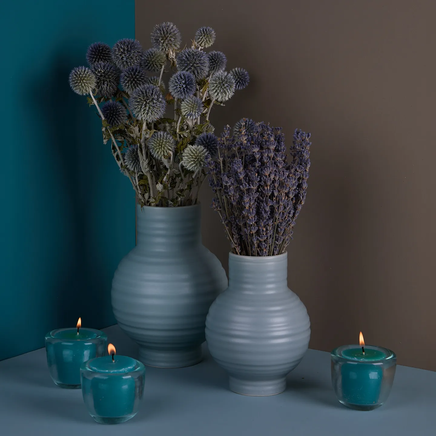 Essential Ceramic Vase Decor Bundle - Sky