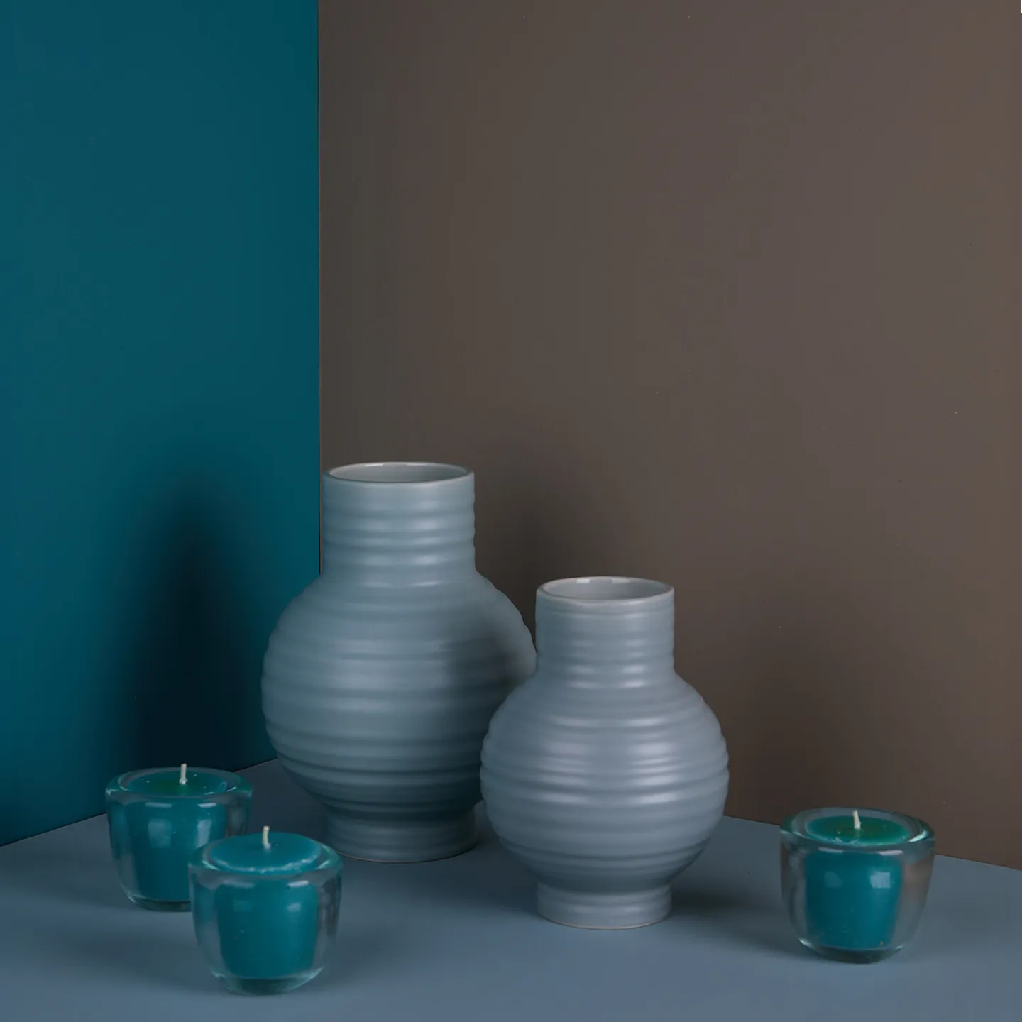 Essential Ceramic Vase Decor Bundle - Sky