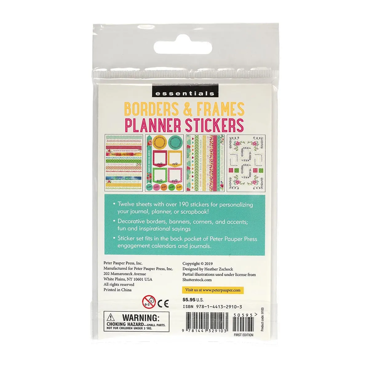 Essentials Borders & Frames Planner Stickers