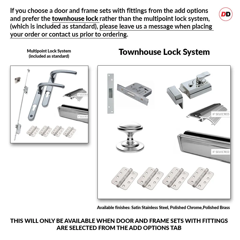 Exterior Arran Made to Measure 5 Panel Front Door - 57mm Thick - Six Colour Options