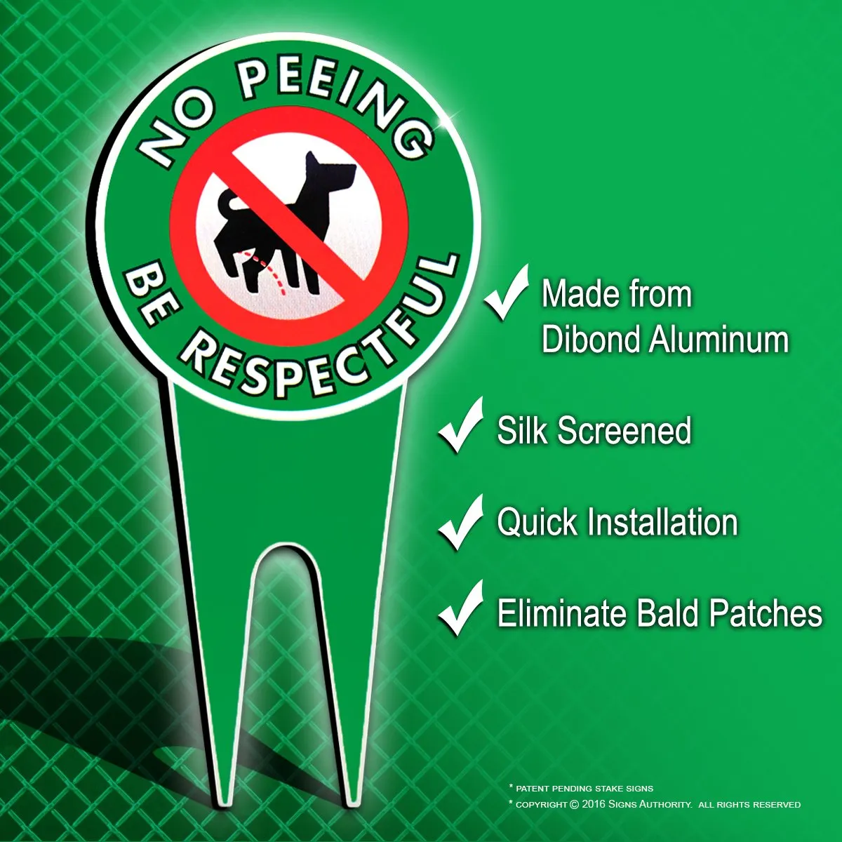 Extra Large No Peeing Dog Sign  Dog Stake For Yard Pick Up After Your Dog Sign