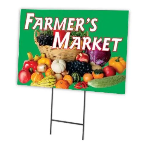 Farmers Market Full Color Double Sided Sidewalk Signs