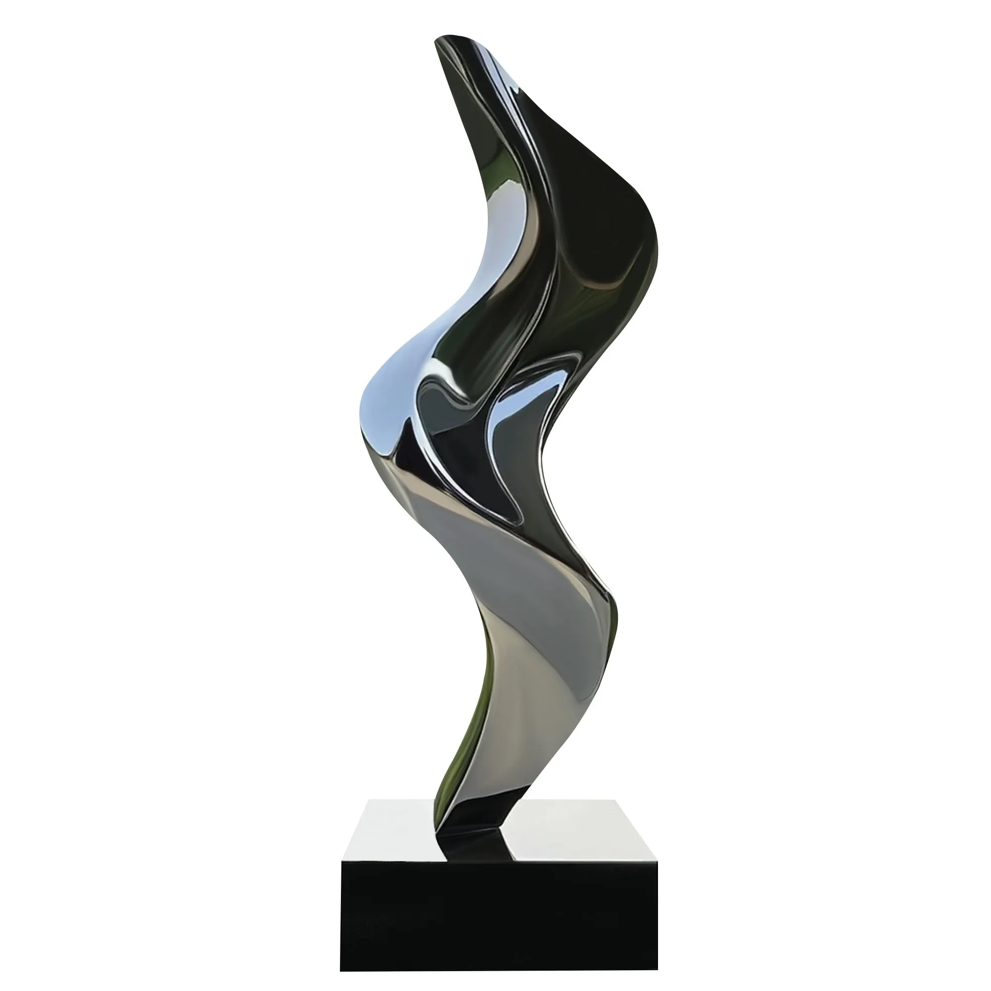 FINEST Elegant Abstract Stainless Steel Sculpture with Fluid Form FS-104