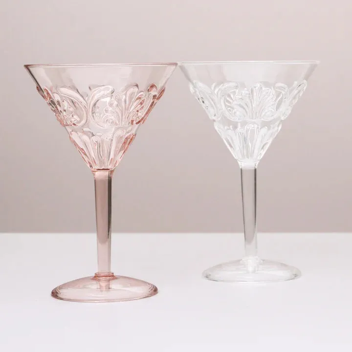 Flemington Acrylic Martini Glass - Pale Pink