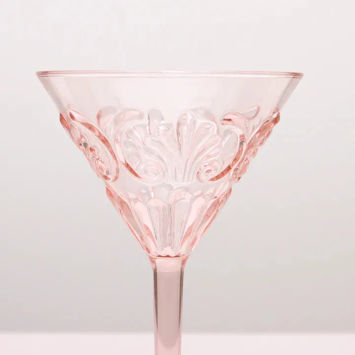 Flemington Acrylic Martini Glass - Pale Pink