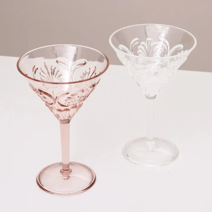 Flemington Acrylic Martini Glass - Pale Pink