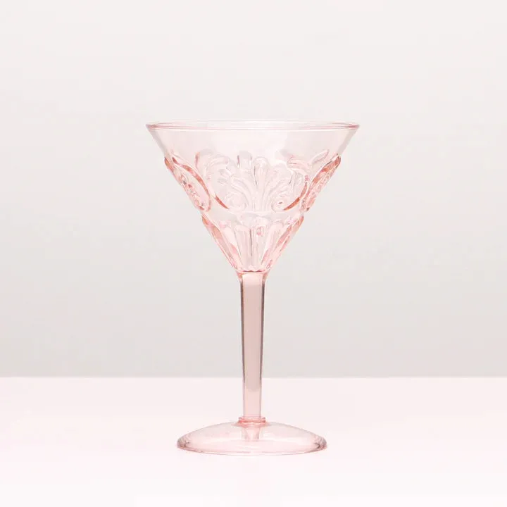 Flemington Acrylic Martini Glass - Pale Pink