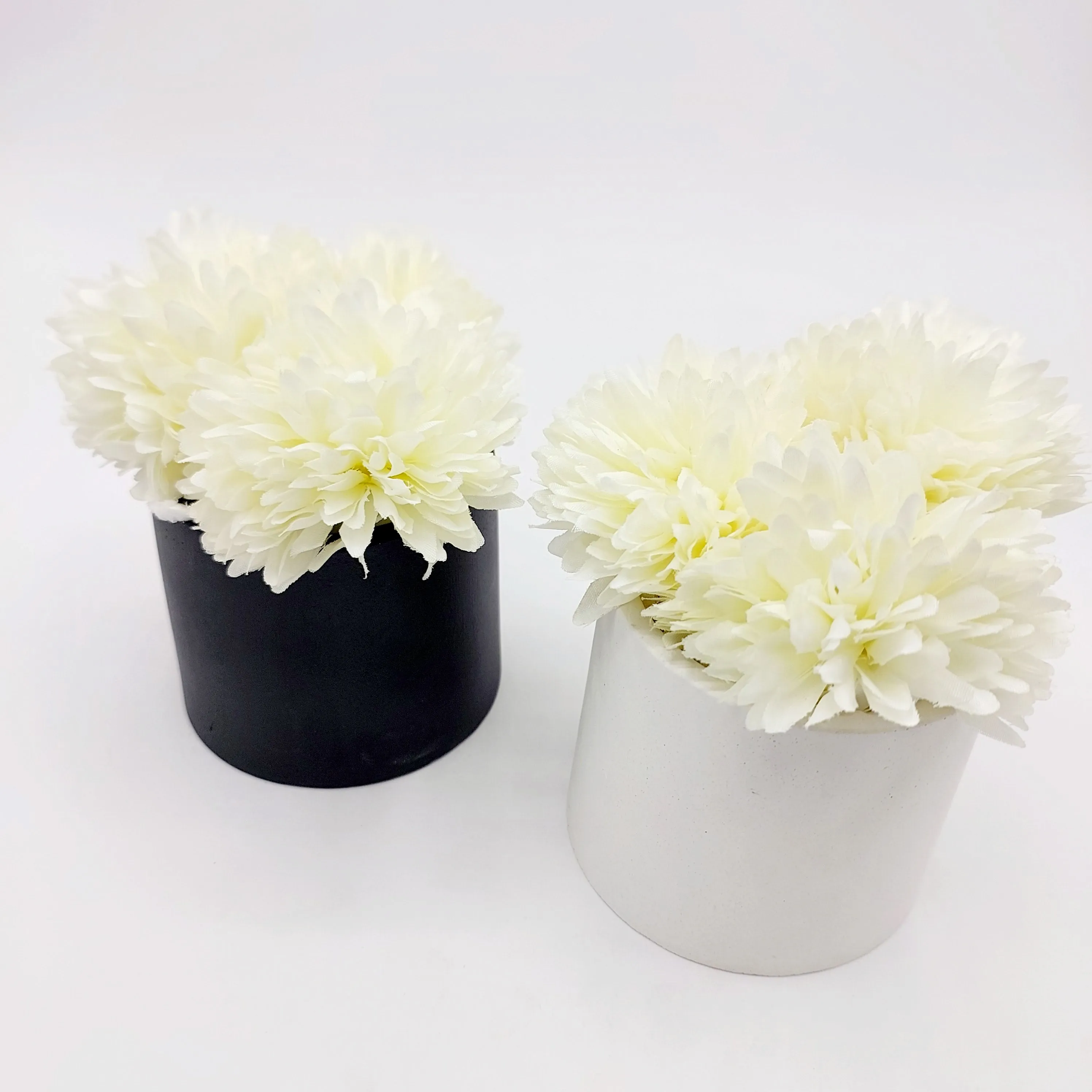 Flowers With Pots - White Peony - Him & Her - Set of 2