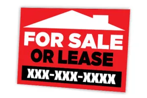 For Sale Or Lease Pack Of 10 Full Color Semi Custom Double Sided Sign