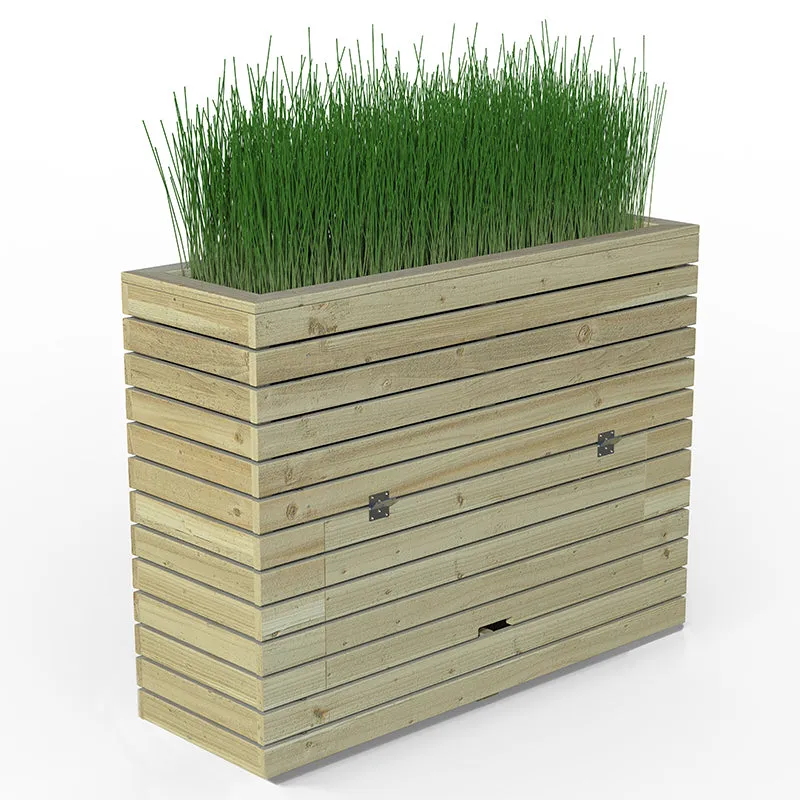 Forest Garden Linear Tall Planter With Storage