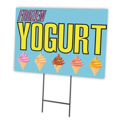 Frozen Yogurt Full Color Double Sided Sidewalk Signs