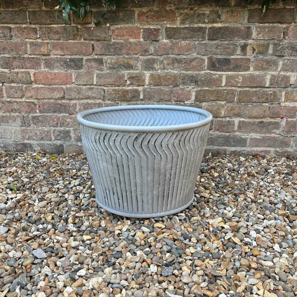 Galvanised Dolly Planter - Squat - Two sizes