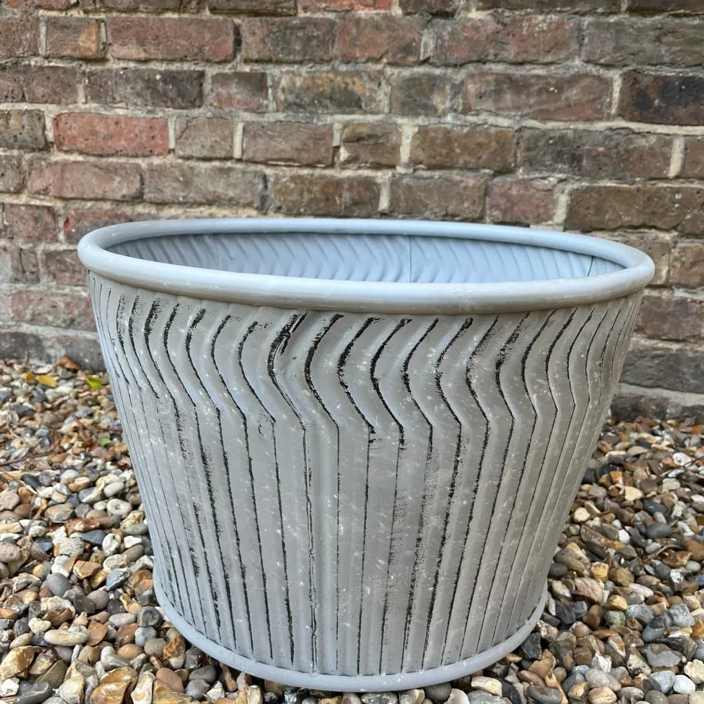 Galvanised Dolly Planter - Squat - Two sizes