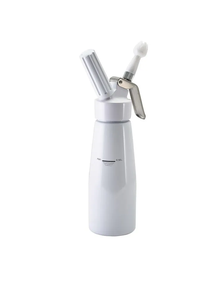 Genware CW500PROMO Cream Whipper 500ml White   10 Free Bulb