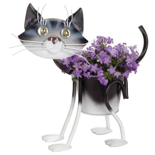 Georgetown Mini Metal 4" Planter-Painted Kitty Planter