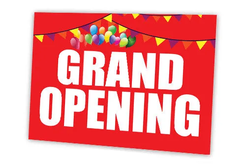 Grand Opening Pack Of 10 Full Color Double Sided Sign